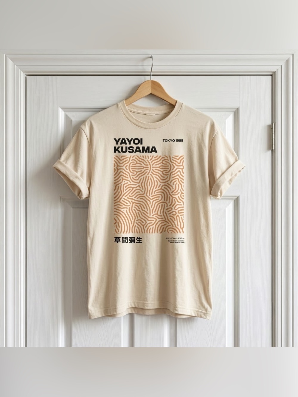 Yayoi Kusama Tribute Graphic Tee, Forever In Dots Memorial Japanese T-Shirt